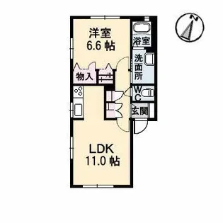 リアン A棟【1階】の間取り