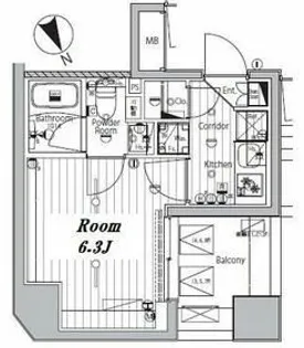 メイクスデザイン品川戸越【7階】の間取り