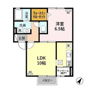 DH・シルクハイツ・デュオ【1階】の間取り