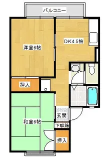 セジュール桂徳【2階】の間取り