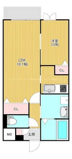BUENA川岸町【3階】の間取り