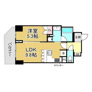 リーガル神戸三宮II【2階】の間取り