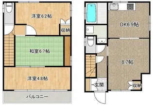 神奈川県横須賀市根岸町5【一戸建】の間取り