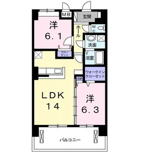 オリーブ コート塚田【3階】の間取り