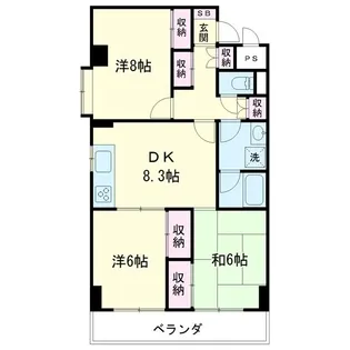 埼玉県さいたま市中央区鈴谷8【マンション】の間取り