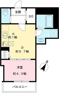東京都品川区上大崎3【マンション】の間取り