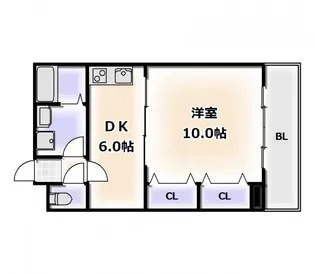 フクエビル【9階】の間取り