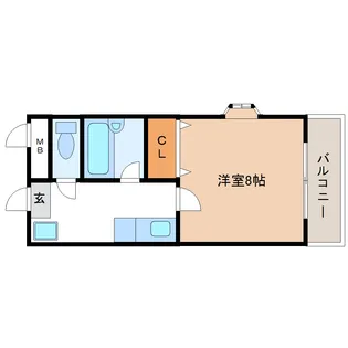 ドミール長原【5階】の間取り