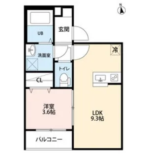 ウォーレン【3階】の間取り