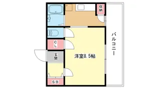 大阪府豊中市寺内2【マンション】の間取り