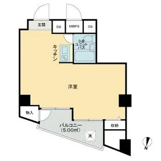 ライオンズマンション六本木【1階】の間取り