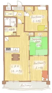 アデストビルLIFE SPACE【5階】の間取り