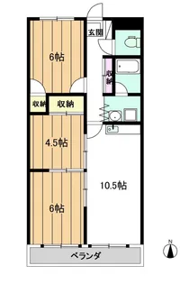パレプラーンス【1階】の間取り