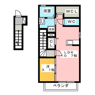 Les Saison葵西【2階】の間取り