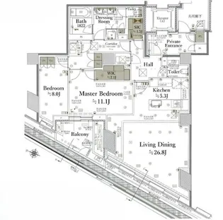 プラウド神宮前【3階】の間取り