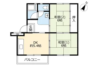 UR高津【3階】の間取り