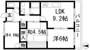 マンションむなかた【3階】の間取り
