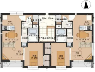 グレイシャス三ノ輪【3階】の間取り