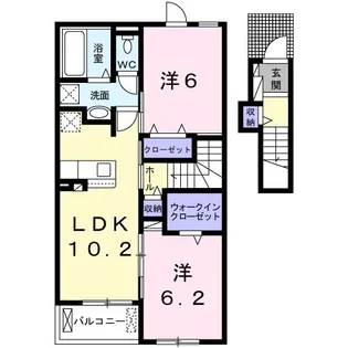ラ・シャトレII【2階】の間取り