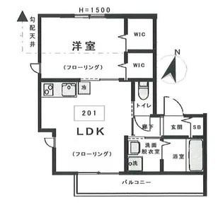 ジェミニ・サウス【2階】の間取り