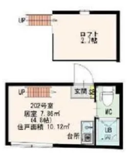抜弁天フラット(ヌケベンテンフラット)【2階】の間取り