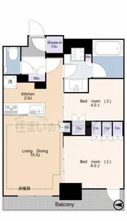 エクセレントザタワー【6階】の間取り