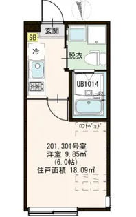 ハーモニーテラス六町IV【3階】の間取り