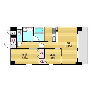 ザ・ロイヤル【4階】の間取り