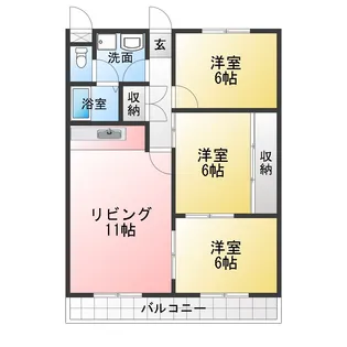 ブルージュ名和【1階】の間取り