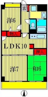 フラットサモアノ・北小金【2階】の間取り