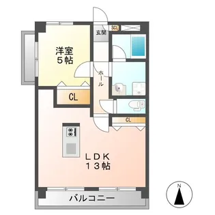 RENO BELLEZZA KASADERA【2階】の間取り