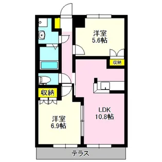 スプリームY【1階】の間取り