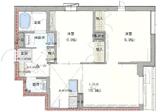ル・ラパン・ブラン【3階】の間取り