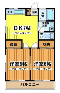 シオダハイツ B棟【1階】の間取り