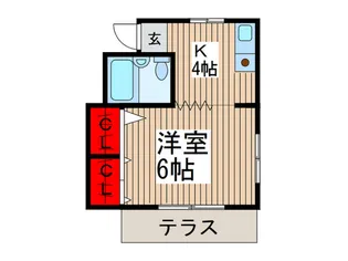 マ-ガレットハウスWEST【1階】の間取り