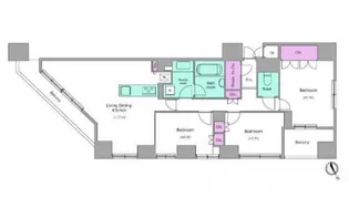 レジディア日本橋馬喰町【12階】の間取り