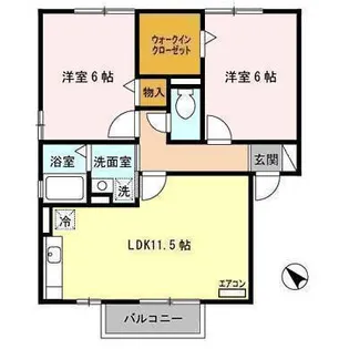 グランヴィラージュA・B【2階】の間取り