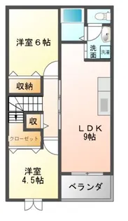 アヴェニールA,B【2階】の間取り
