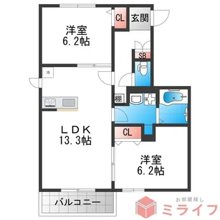 Demeure Crecia I【2階】の間取り