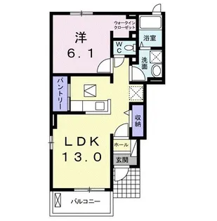 ファインリヴァー【1階】の間取り