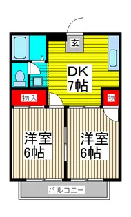 飯田ハイツ【2階】の間取り
