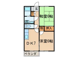 リーヴァハイム華【1階】の間取り