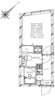 フラシア北赤羽【4階】の間取り