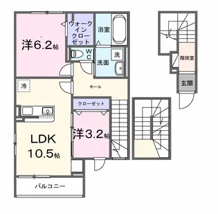 グロウヒルズ【3階】の間取り