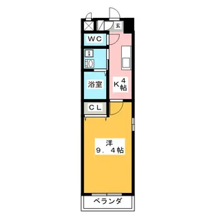 レインボーハイム【4階】の間取り