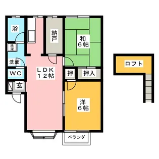タプロコートB【2階】の間取り