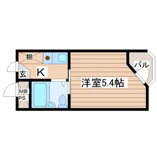 仙台堤町ロングビーチマンション【2階】の間取り