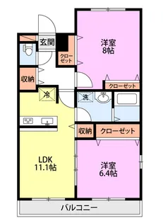 プレムさくら【2階】の間取り