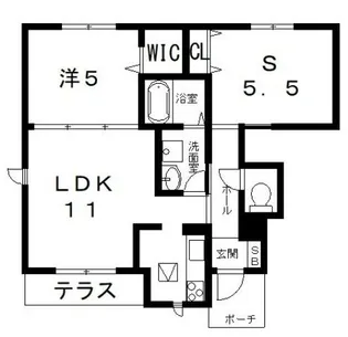 シャーメゾン クオーレ【1階】の間取り
