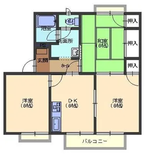 ファミーユ廿日市B【1階】の間取り